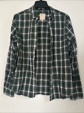 Life After Denim 100% cotton Green White Plaid